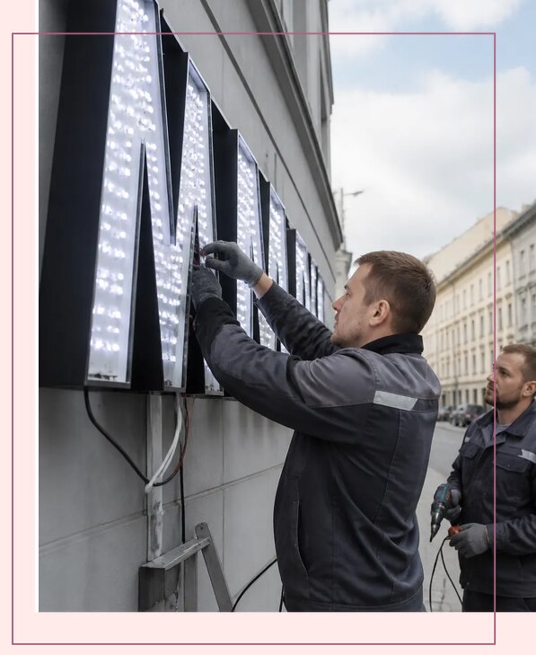 Изготовление и монтаж светодиодных LED вывесок в Североморске
