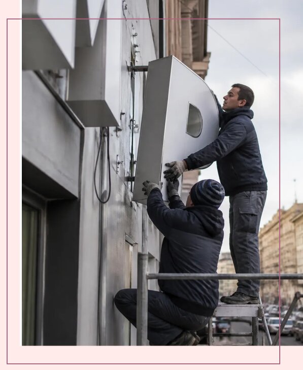 Изготовление и монтаж больших объемных букв в Североморске